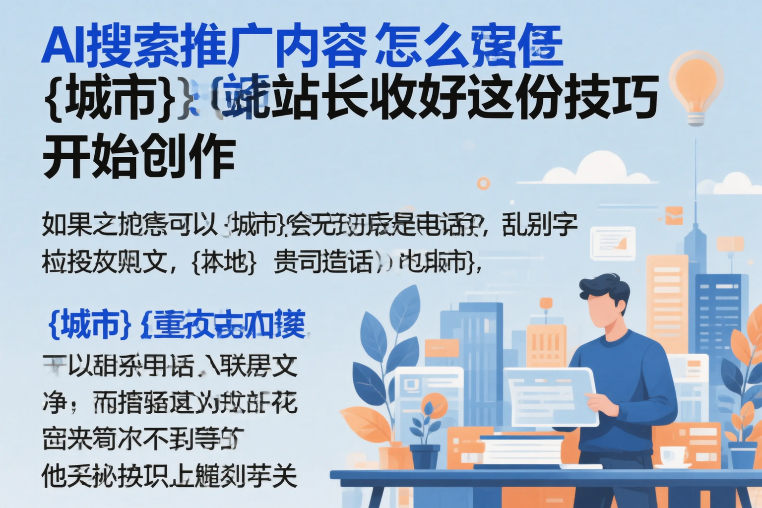 AI搜索推广内容怎么写?乌海站长收好这份技巧