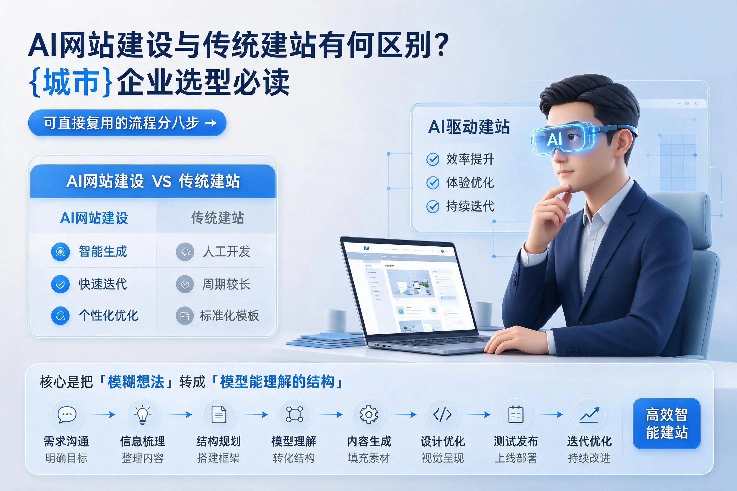 AI网站建设与传统建站有何区别？乌海企业选型必读