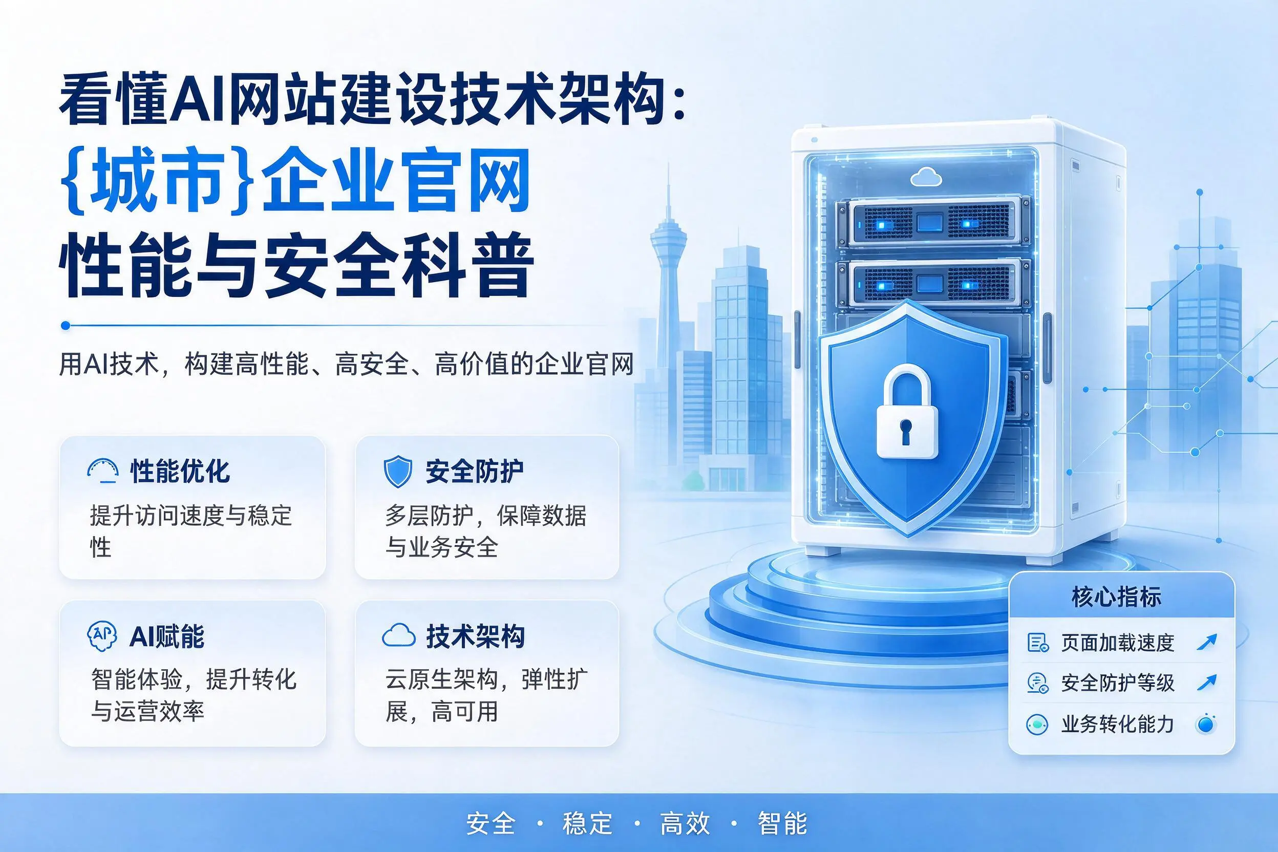 看懂AI网站建设技术架构:乌海企业官网性能与安全科普