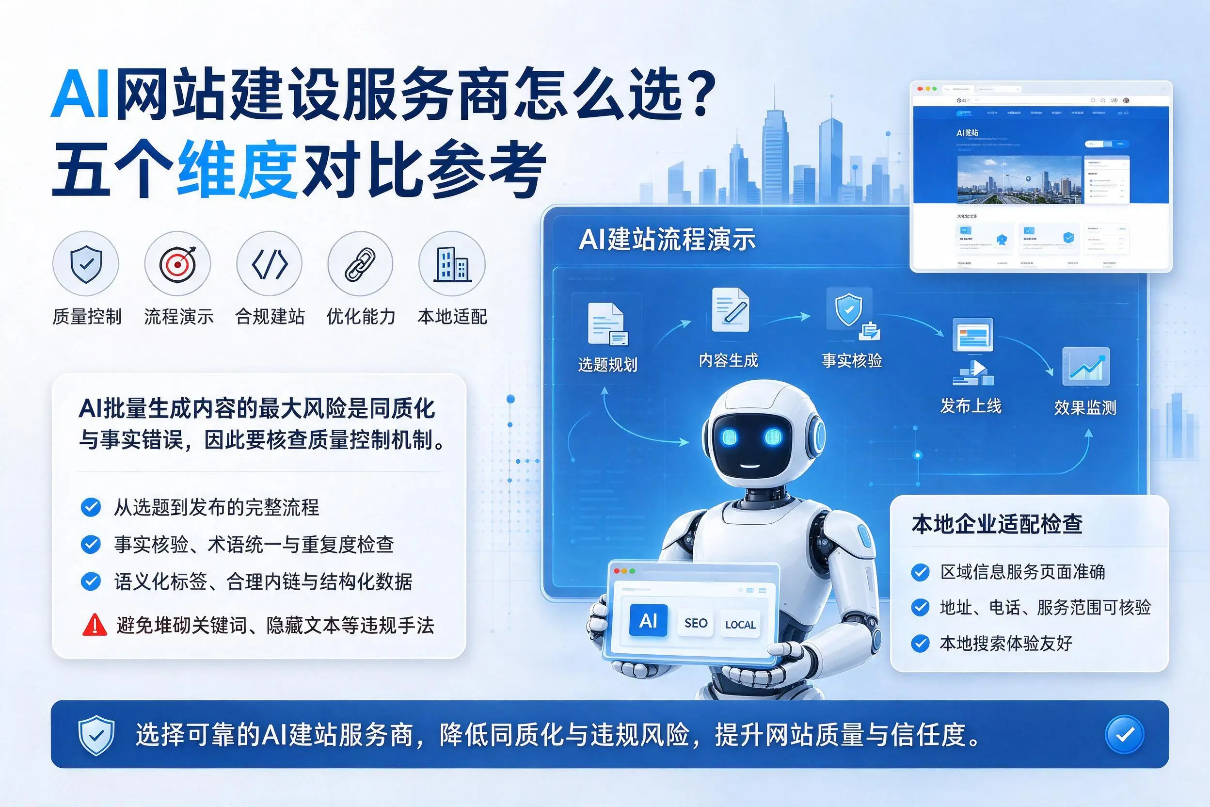 乌海AI网站建设服务商怎么选？五个维度对比参考